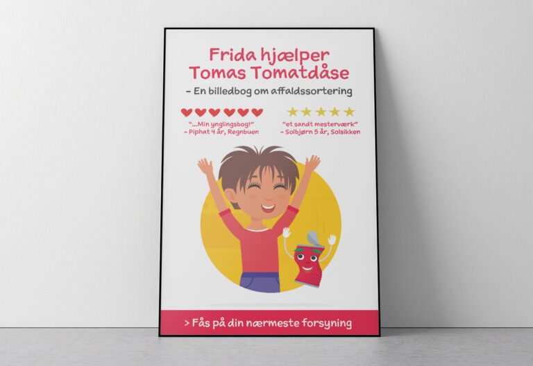 Frida Hjælper Tomas Tomatdåse plakat